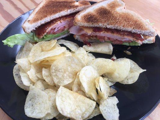 Ham club sandwich