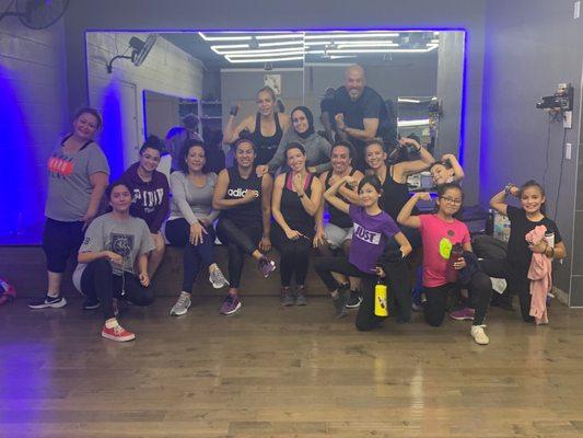 Group Pic after Combat  so energetic non stop lots of cardio lots of fun!!