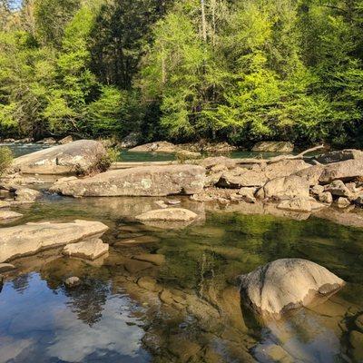 Middle Fork river that runs through the state park/campground.