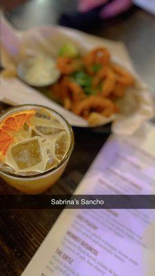 A Sabrina's Sancho, Mike's crispy calamari