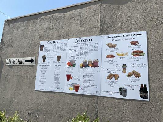 Menu sign