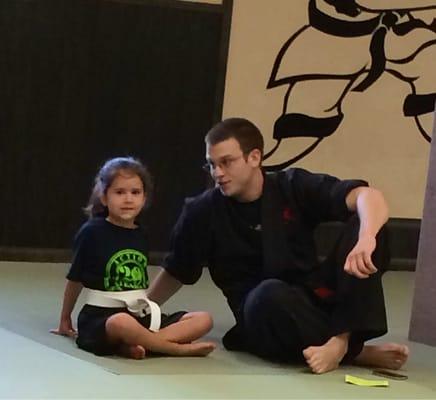 Katie loves her some Mr. Mike at Action Karate in Jamison! Thanks for embracing and encouraging her!! We love you!!