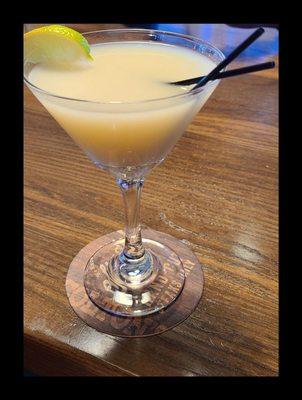 A Key Lime Marrtini. This is a smooth and creamy  drink that also doubles as a treat.  It is a soft sweet.