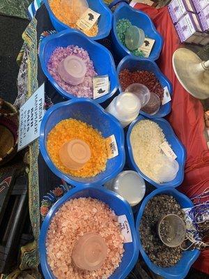 African bath salts. Different aromas. You can mix and match as well!