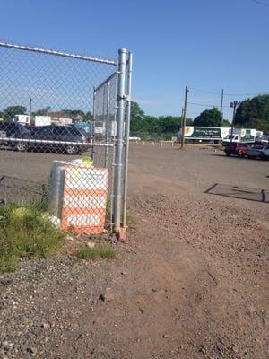 Volunteer parking only after the chain gate