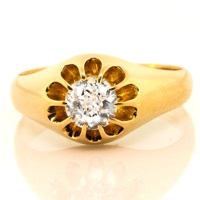 Old European Cut Diamond Gold Ring SKU:  R2036