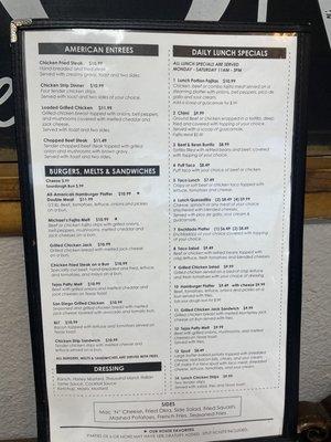 UPDATED Menu!