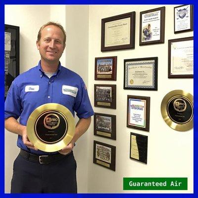 Owner Clase with his Gold Award from AC Pro 2017