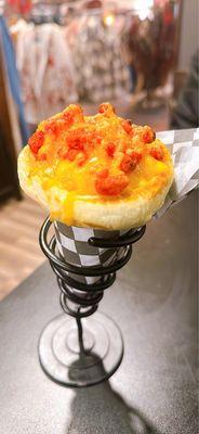 Flamin Hot Cheeto Mac Cone