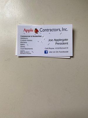 Company's card