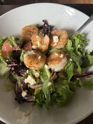 Greek Salad with grilled shrimp