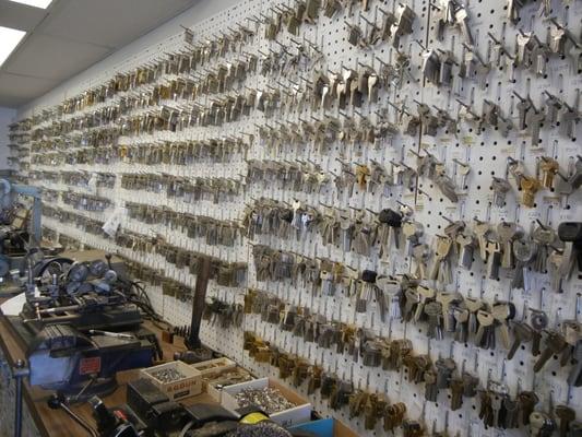 We have a giant wall of keys.  Keys are our specialty.  Many hard to find keys, we've got 'em.