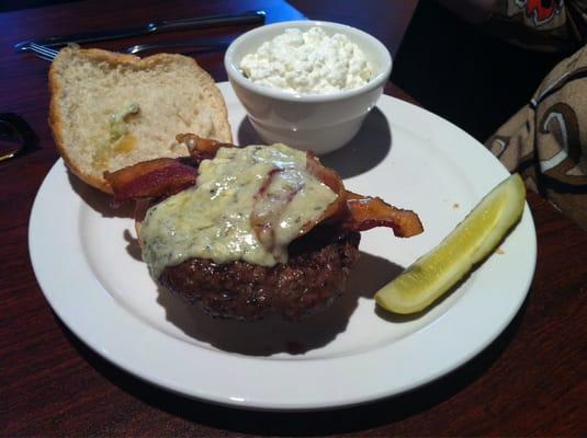 Black-n-Bleu Burger with Cottage Cheese