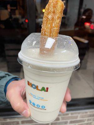 horchata churro milkshake w/ no whip ($7)