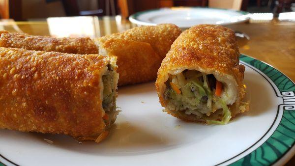 Vegetarian egg roll ($5.75), vegan. Tasty. Not starchy at all. Nice crunch.