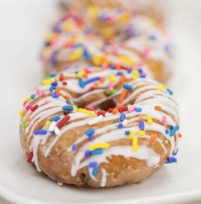 Birthday cake donut