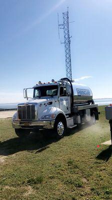 Our brand new grease truck in action.