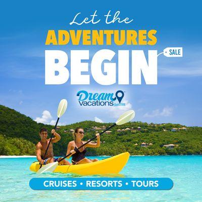 Let the Adventures Begin with exclusive savings on the getaways of your dreams. 
855 REEF-TVL   www.coralreeftravels.com