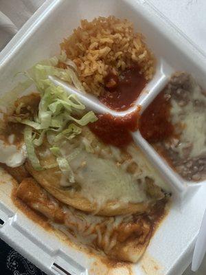 #2. One Chile Relleno, 1 Cheese Enchilada Combination