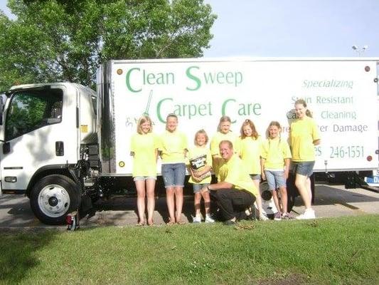 The Clean Sweep Carpet Cleaning family and friends.