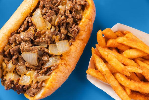 6" Cheesesteak Lunch Combo, includes a drink.