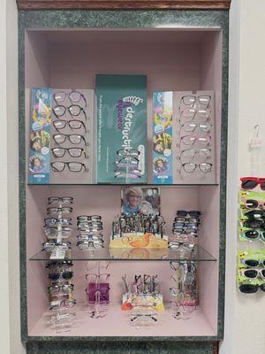 A display of some of the kids frames that we currently carry!