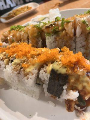 Spider roll, forever mama roll, and ca roll