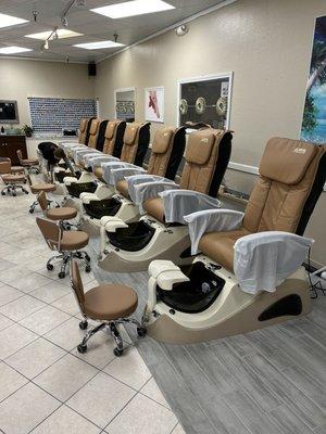 Brand New Pedicure Chairs!!! Come try them out!! Ready for Spring & Summer 2022!!