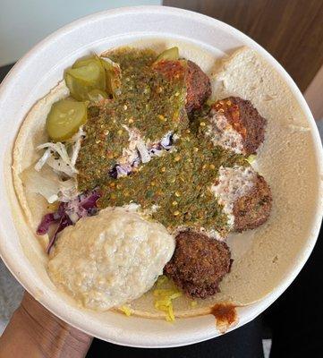 Falafel Hummus & Rice Bowl