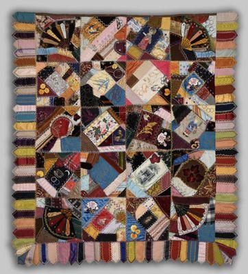 Antique crazy quilt at Rocky Mountain Quilts.