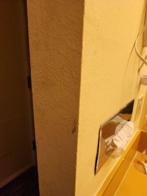 Questionable stains on wall