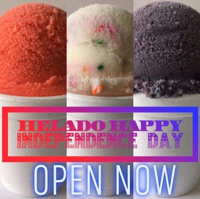 Helado Happy Independence Day: Open now!!