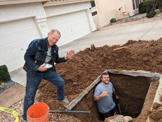 Ron and Stephen at work