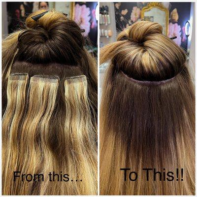 Invisible Beaded Weft Extensions