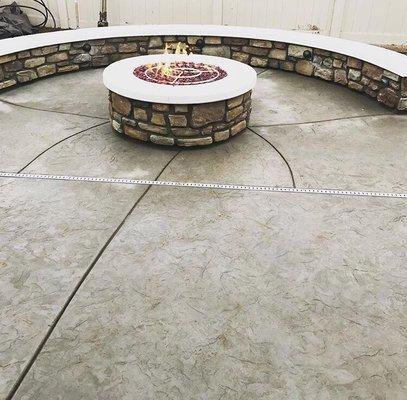 Stone Wall & Fire Pit