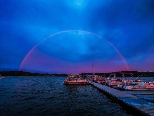 We saw the rainbow after a cold, rainy Memorial Day weekend!