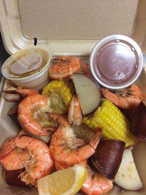 Shrimp boil for two.