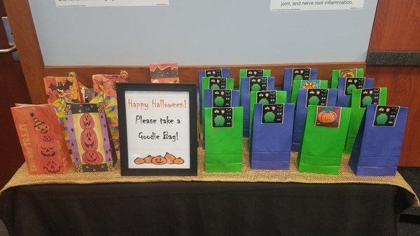 Halloween Treat bags for our patients