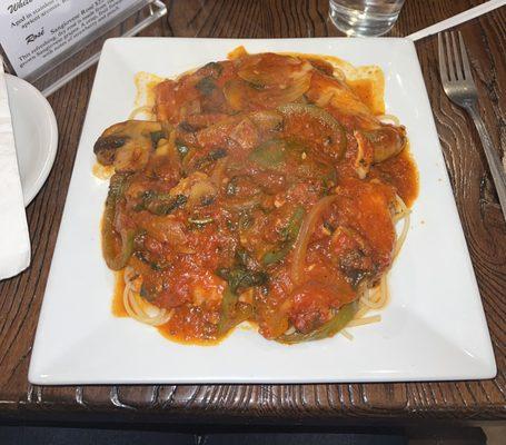 Chicken Cacciatore very good!