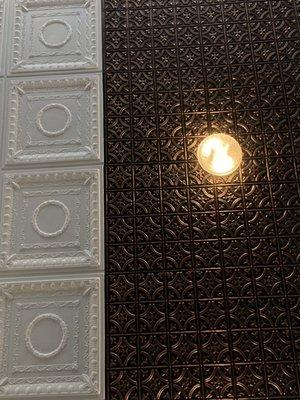 Interior ceiling details of the place next door where we ate inside