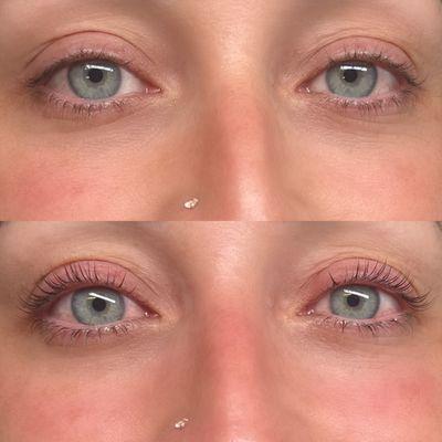 Before and after Lash Lift