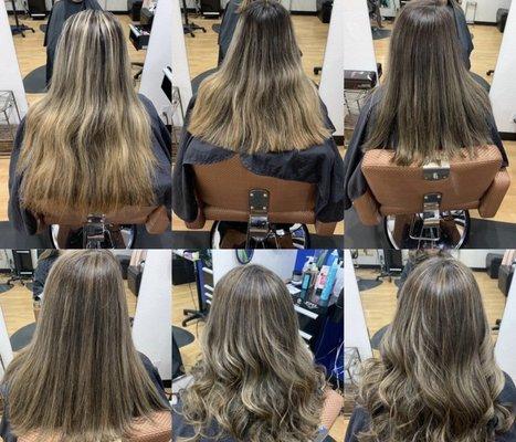 Hair Transformation - Too left to bottom right!