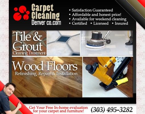 Wood floors, Tile & Grout Cleaning