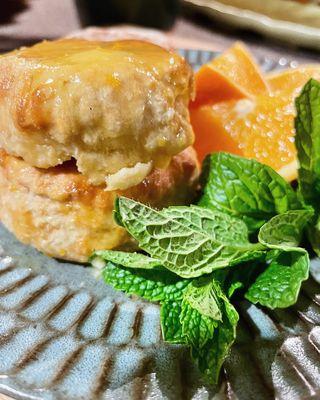 Plain buttermilk biscuit w/ orange-honey butter