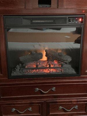 In room electric fireplace