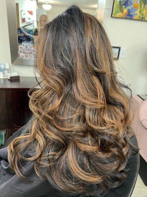 Balayage hair by Michelle Scarpete