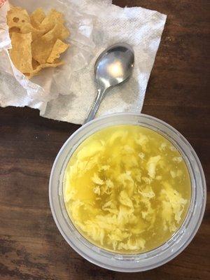 Wonton egg drop soup