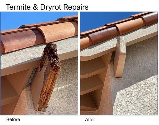 Our in-house crews of skilled carpenters specialize in termite and dryrot damage repairs.