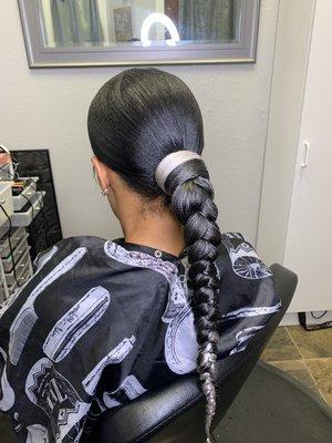 Sleek Braided Ponytail