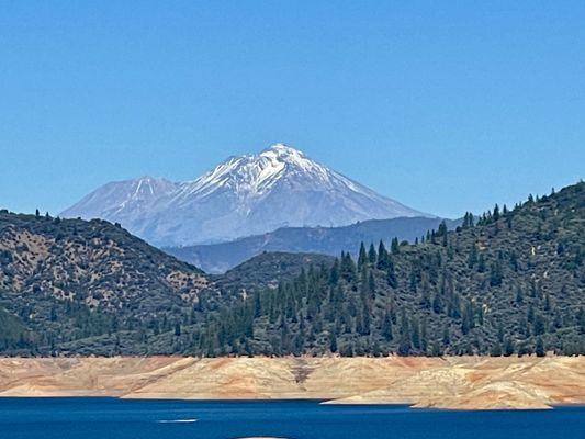 Looking across at Mount Shasta from the Shasta Dam